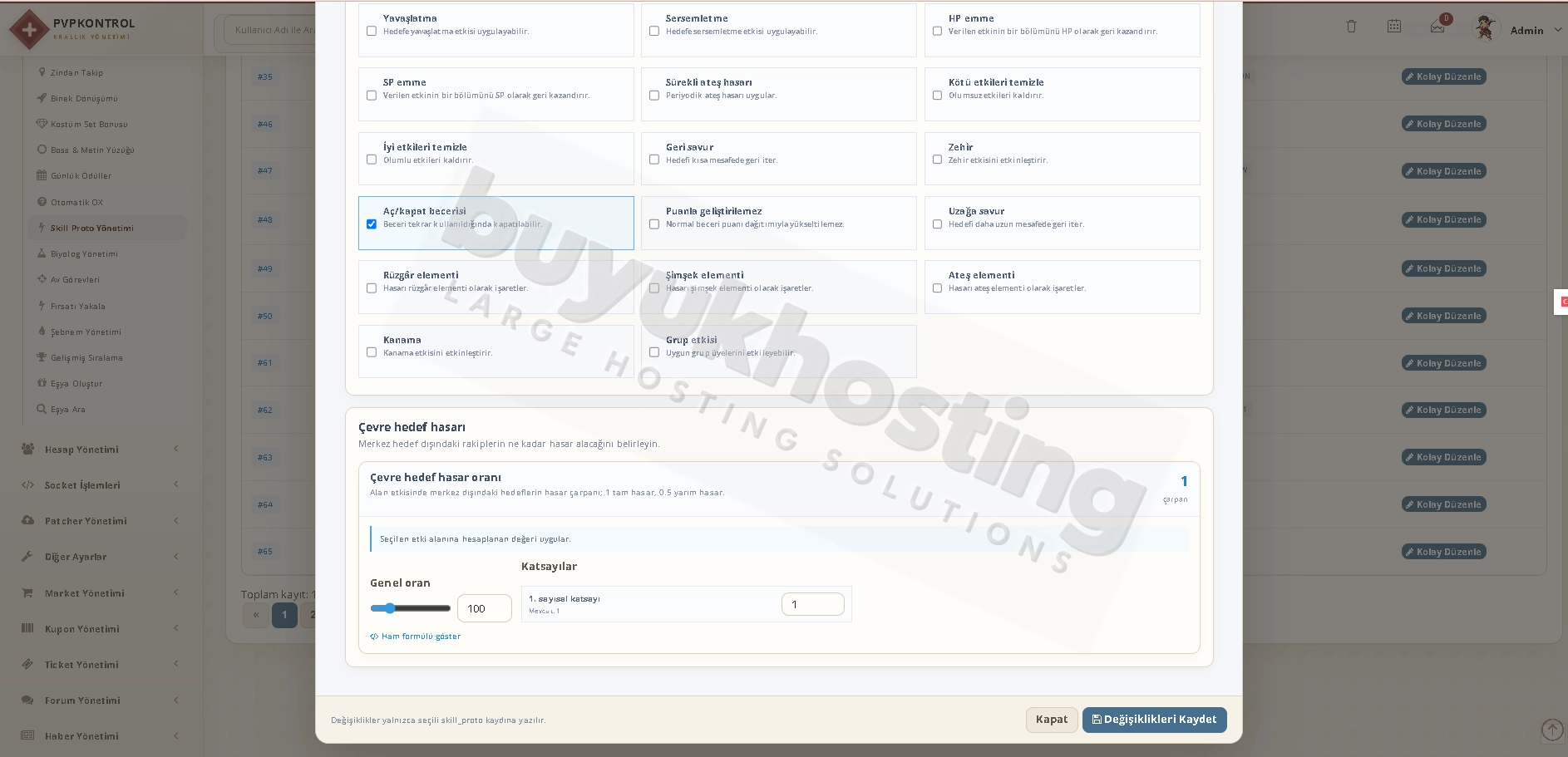 Skill Proto Yönetimi (13/14) Skill Proto Yönetimi ekran görüntüsü 13/14