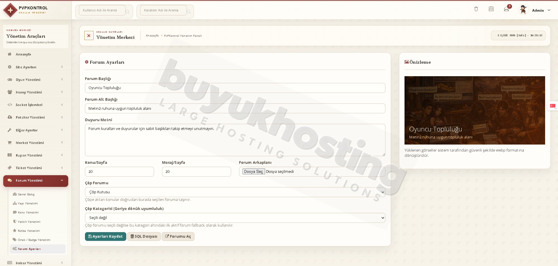 Forum Yönetim Sayfalarımız (13/14) Forum Yönetim Sayfalarımız ekran görüntüsü 13/14