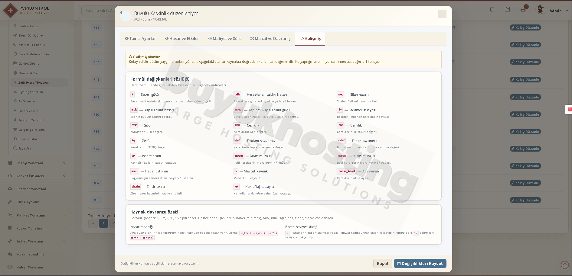 Skill Proto Yönetimi ekran görüntüsü 14/14
