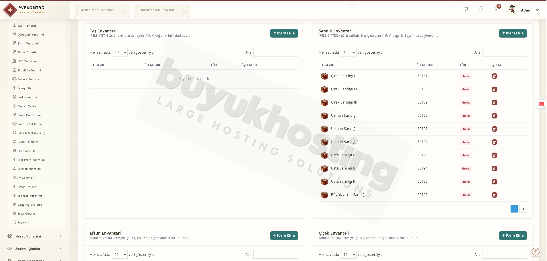 K Envanteri Yönetimi (2/4) K Envanteri Yönetimi ekran görüntüsü 2/4