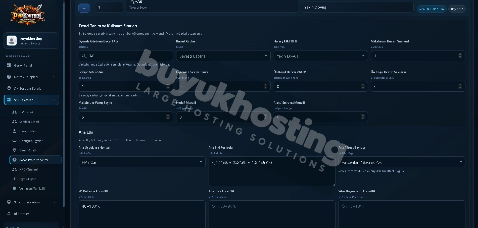 Kontrol Paneli Beceri Proto Yönetimi görseli 2