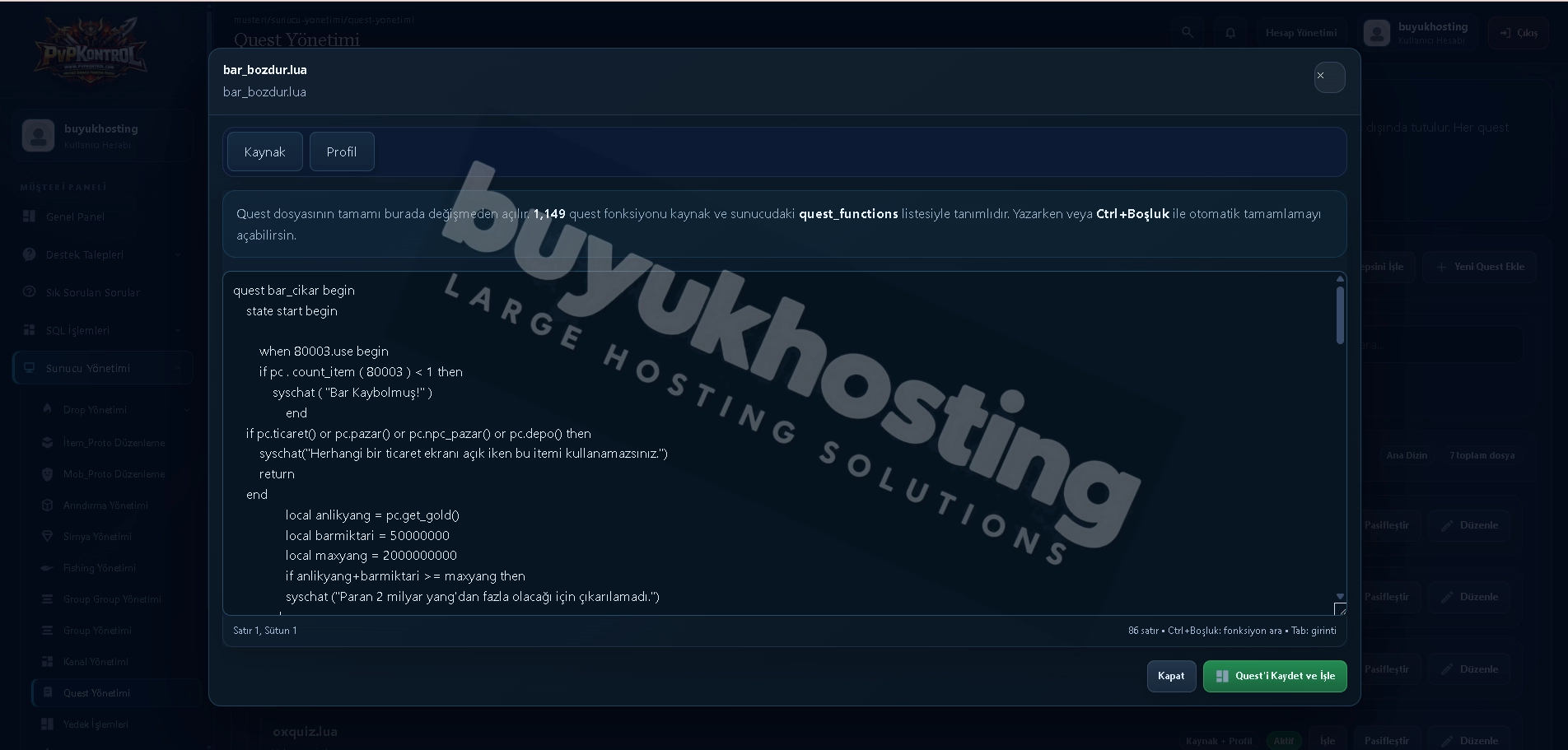 Kontrol Paneli Quest Düzenleme görseli 2