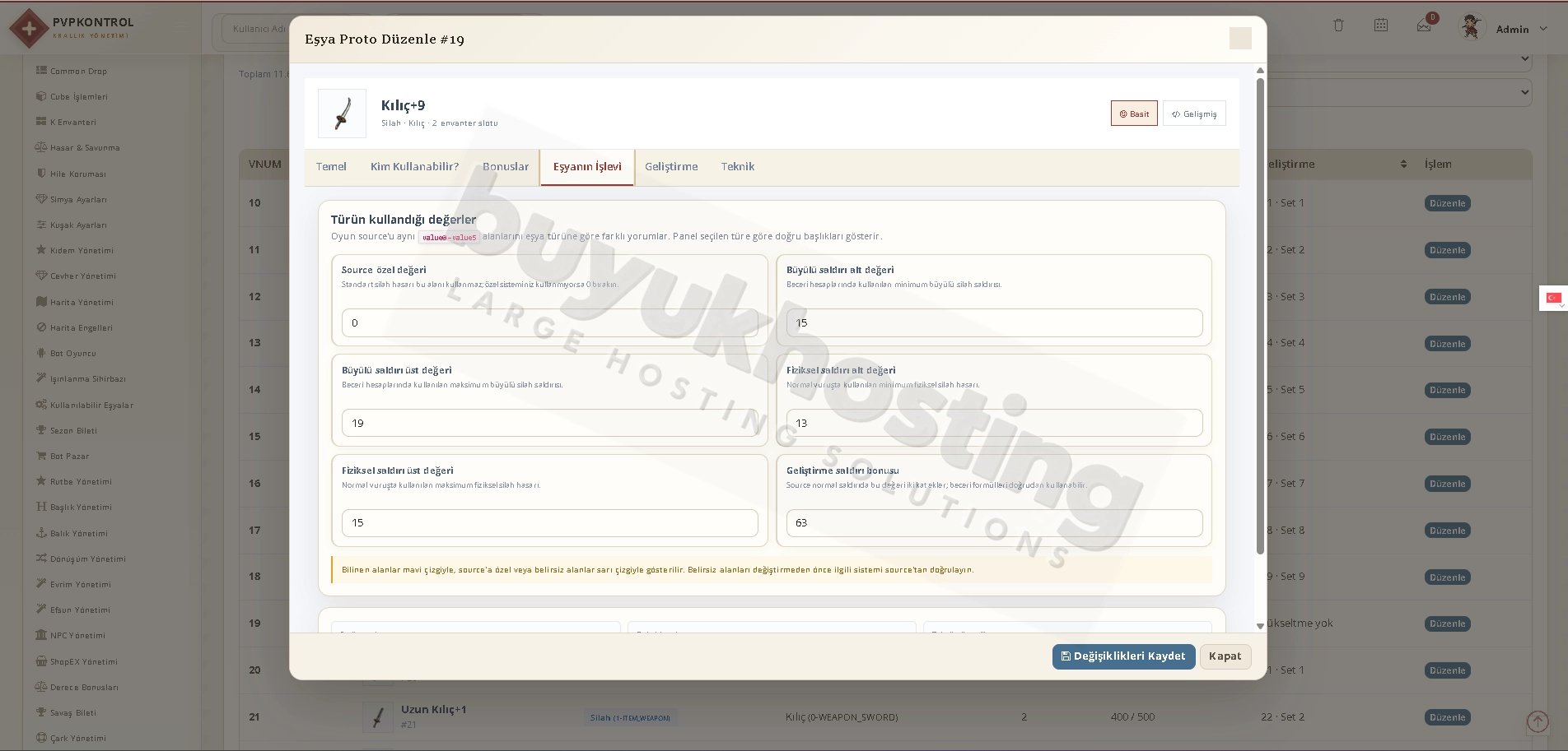 İtem Proto Yönetimi (4/7) İtem Proto Yönetimi ekran görüntüsü 4/7