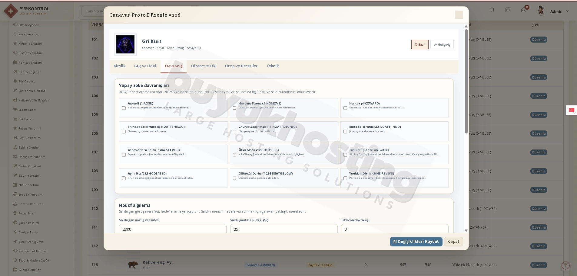 Mob Proto Yönetimi (4/8) Mob Proto Yönetimi ekran görüntüsü 4/8