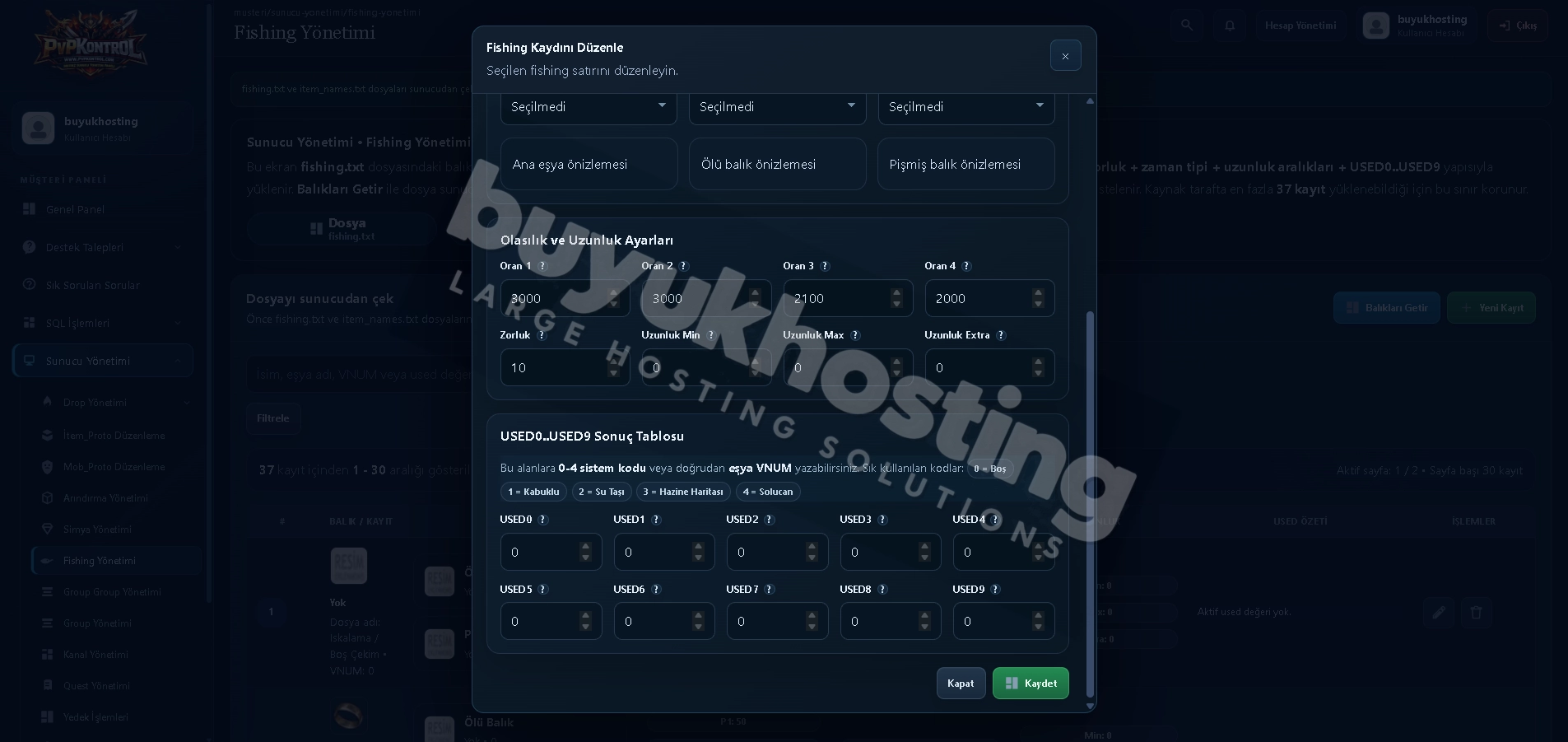 Kontrol Paneli Balık Yönetimi görseli 4