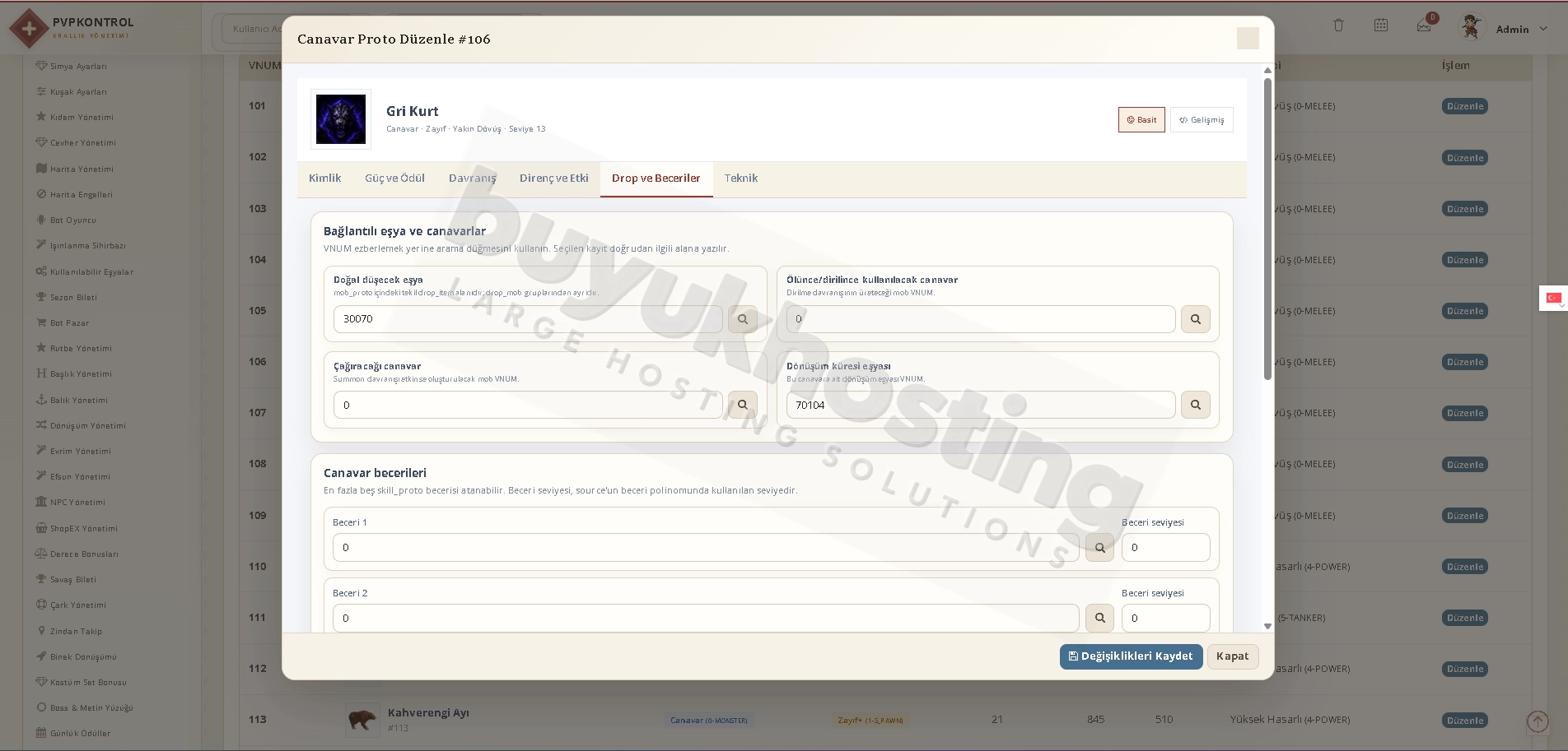 Mob Proto Yönetimi (6/8) Mob Proto Yönetimi ekran görüntüsü 6/8