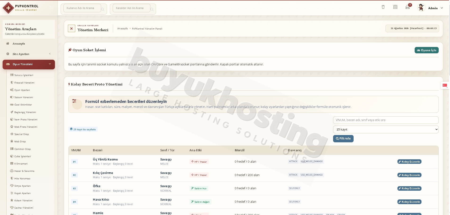 Skill Proto Yönetimi (6/14) Skill Proto Yönetimi ekran görüntüsü 6/14